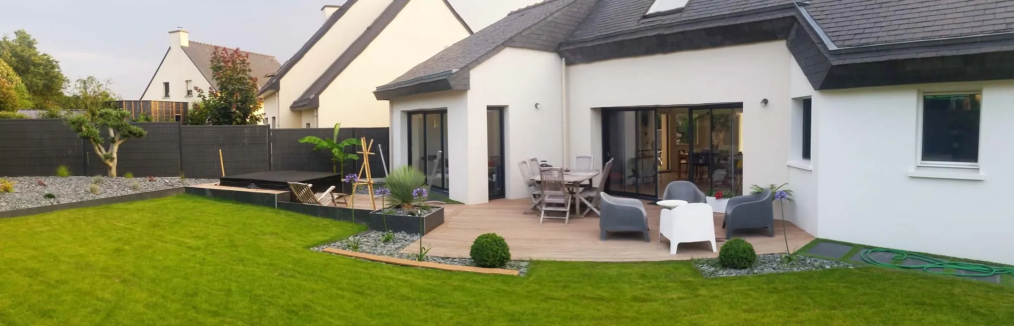 Photo d'extension et agrandissement  d'habitat de Lign Habitat maitre d'oeuvre en extension et agrandissement de maison individuelle sur Rennes et sur l'Ille et Vilaine